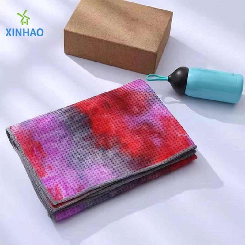 Anti-slip Miljöskyddsbindning tie-dye yoga handduk grossist, hög temperatur tie-dye yogamatt handduk mjuk och svettabsorberande, idealisk för hög temperatur yoga, pilates, fitness