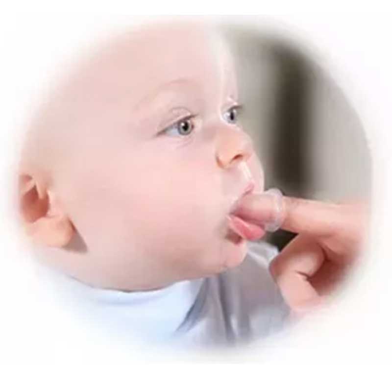 Mjuk borst silikon barn baby spädbarn tandvård finger tandborste