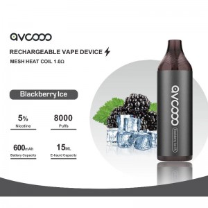 AVCOOO Uppladdningsbar vape -enhet 8000 puffar