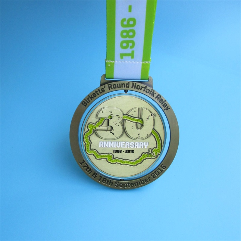 Zinklegering Relay Race Spin Medal