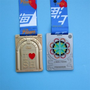 Zinklegering pläterade guld silver kopparsköldkombinationsmedaljer