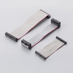 2.54 Pitch FC-6/8/10/14/16/20/40/50 PIN Simple Ox Horn med IDC-avstånd Pierces Flat Ribbon Extension Data Cable With Red Edge