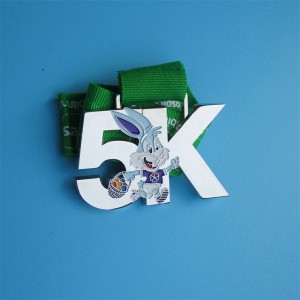 Metal Sports Medal Custom MedalS Race for Kids Cute Design Rabbit Kid Medal