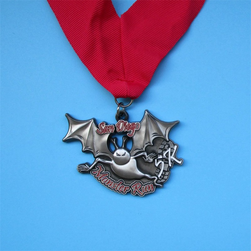 Factory Custom Logo Award Medales With Ribbon Blank Gold Silver Bronze Cycling Running Marathon Metal Sports Medal