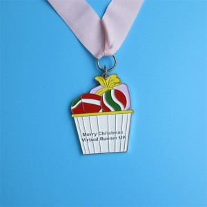 Anpassade glittermetallmedaljer Virtual Run Sports Medal