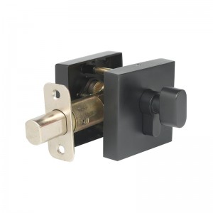 3602 Square Single Cylinder Deadbolt ena sidan Kened Black Modern Deadbolt Door Lock för inre och ytterdörrar