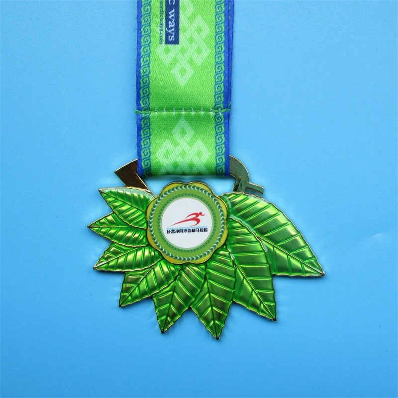 Fin design genomskinlig emaljimitation Hard Emamel Metal Plated Gold Silver Copper Sport Medals