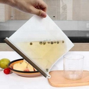 Vattentät läcksäker hälsosam miljövänlig matkvalitet Silikonförvaringsväska för matlagning Eco Friendly Leakproof Snack Återanvändbara matväskor Silikon Eco Friendly Silicone Påsar