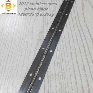 Standardstorlek lång gångjärn 201#72 \'\'*1 rostfritt stål piano gångjärn kontinuerligt radskåp piano gångjärn