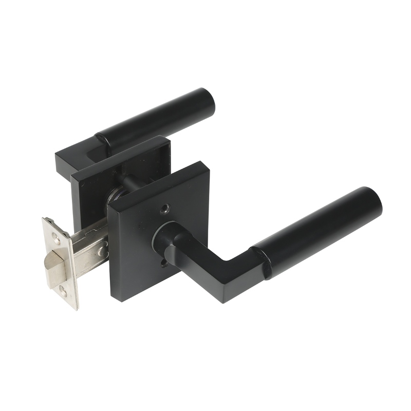 S7135 Passage Dörrhandtag, matt svart garderob Passage Dörrhandtag, passagespak inre dörrhandtag Black, Black Passage Door Knobs