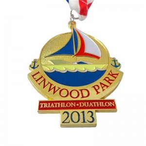 Anpassad designa din egen medaljsport Skär ut guldmedaljer som simmar med dansmedalj