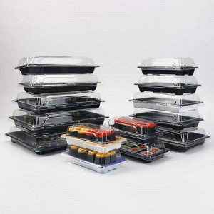 Partihandel Takeway Eco Friendly Disponable Custom Plastic Japanese Sushi Box