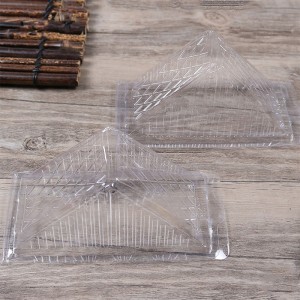 Clear Triangle Box Packaging Wholesale Plastic Food Custom Label Disponerbar Vacker Sandwich och Cake Customer\'s Logo Pet, PLA