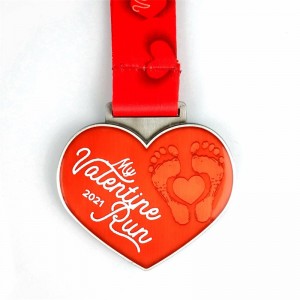 Holiday Running Medales Present for Valentine\'s Day Trail Running MedalS