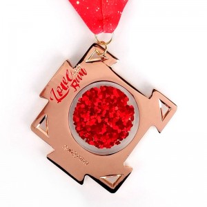 Holiday Running Medales Present for Valentine\'s Day Trail Running MedalS