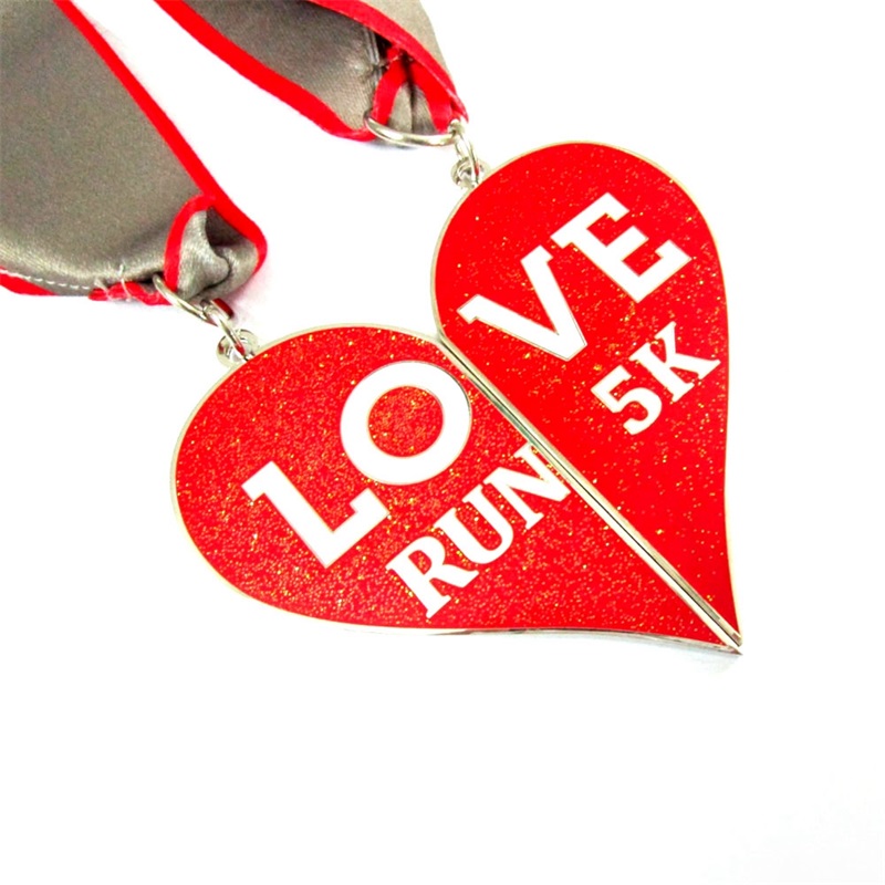 Holiday Running Medals Metal Gifts for Valentine's Day Trail Running MedalS