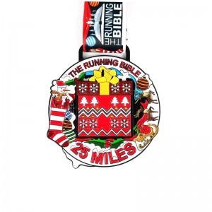 Holiday Gift Metal MedalS Halloween Christmas Easter Festival Medal LED Light Glitter Clam-Shell Folding Medals