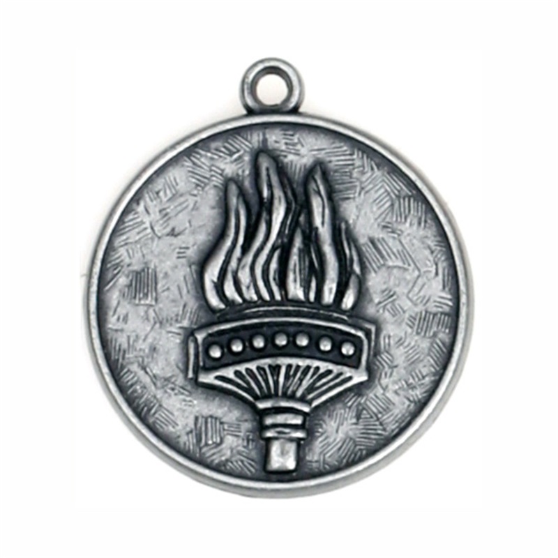 Kan repaseras metallmedaljer Stockmedalj 7/8-tums antika silversportmedaljer