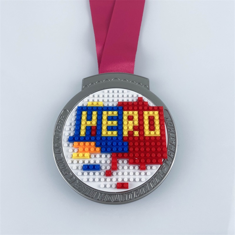 Maratonmedalj Anpassad rasmedalj Fun Lego MedalS Sportmedaljer