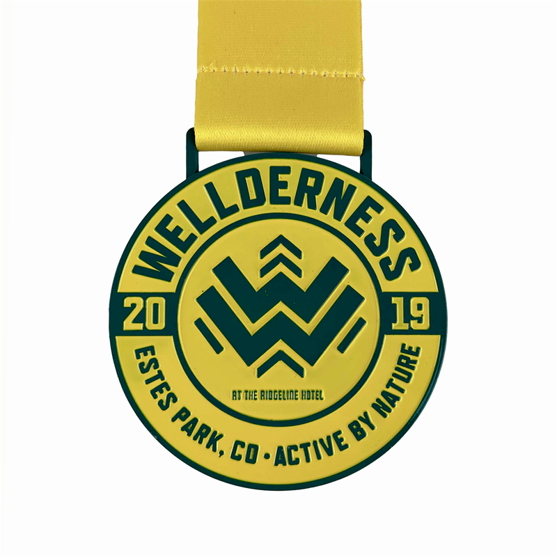 3D Gold Metal Award Marathon Running Sport Medal Color Spray Medal UV Print Medal