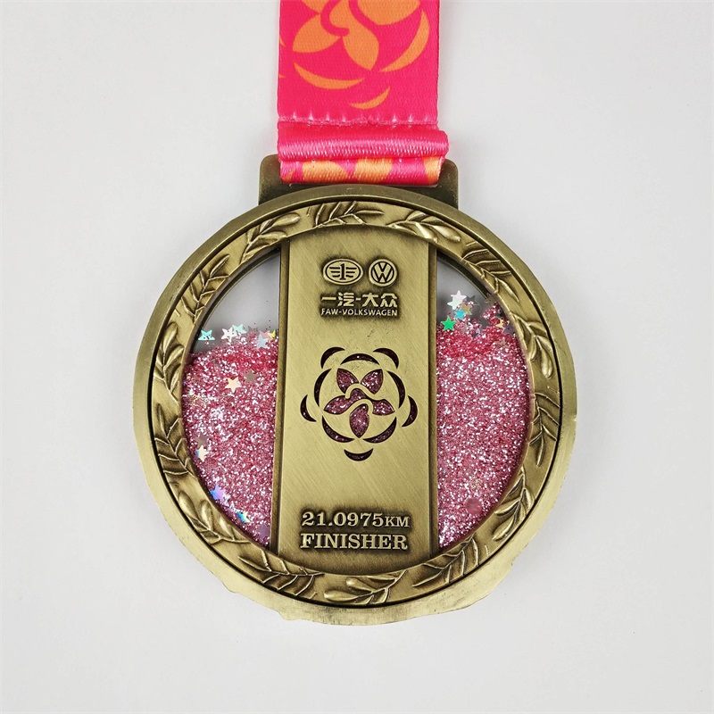Anpassade maratonmedaljer Zinklegering Die Casting Race Medal Fun Run Medal