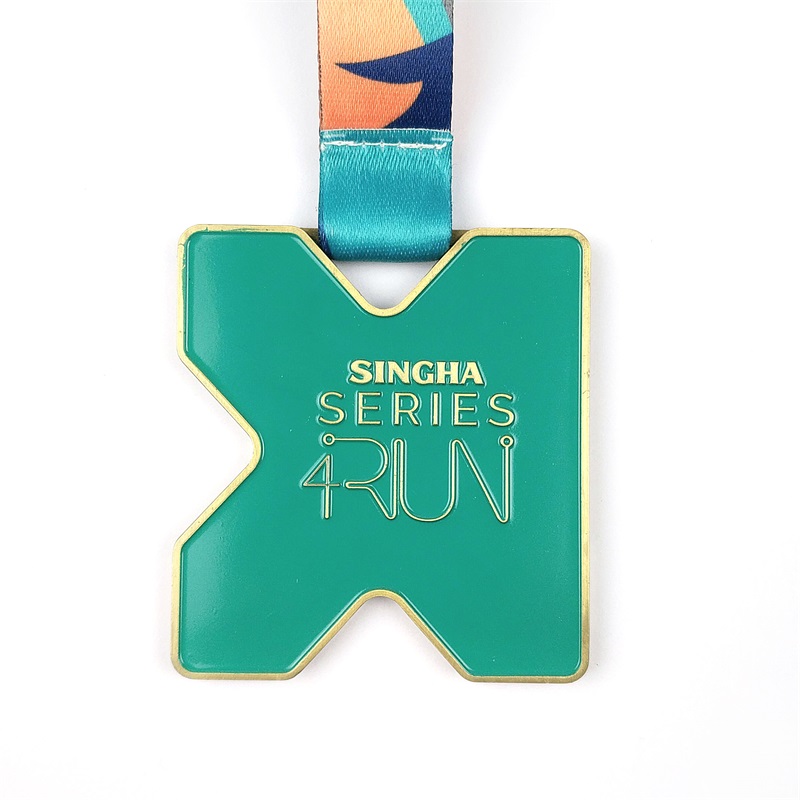 Anpassade medaljer Emalj 3D Gold Metal Award Marathon Running Sport Medal