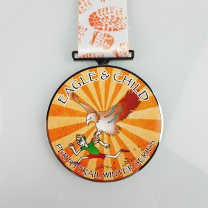 Die Cast Medal Color 3D Emaljmedaljer Custom Printed Medal