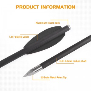 Elongarrow 119612-04 pistol armbågsbultar med 2st svart färgpilfan