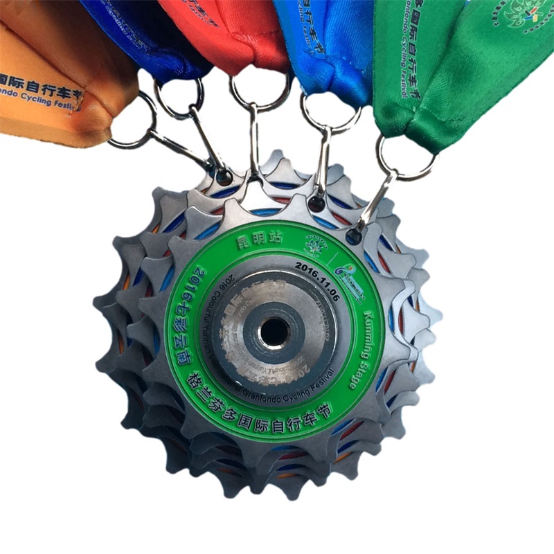 Sport Medal Factory Metal Cyklingmedaljer Anpassade 3D -cykelmedaljer