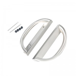 Glidande uteplatsdörrhandtag, D-form, icke-keyed (passar 3-15/16 ”hålavstånd)