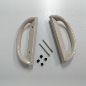 Glidande uteplatsdörrhandtag, D-form, icke-keyed (passar 3-15/16 ”hålavstånd)