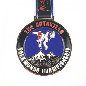 Anpassad metallcirkelform präglad designemaljmedaljer