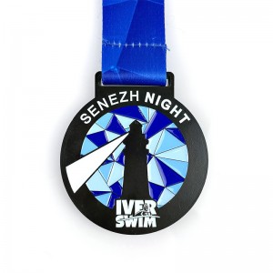 Anpassad metallcirkelform präglad designemaljmedaljer