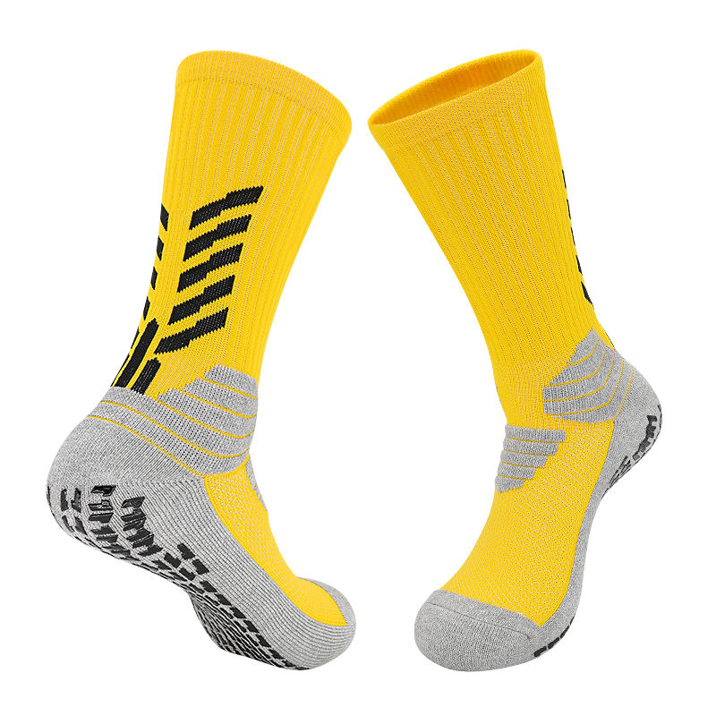 Fabriksanpassade sportgreppstrumpor Anti Slip Football Socks med anpassade logotyp Athletic Soccer Socks