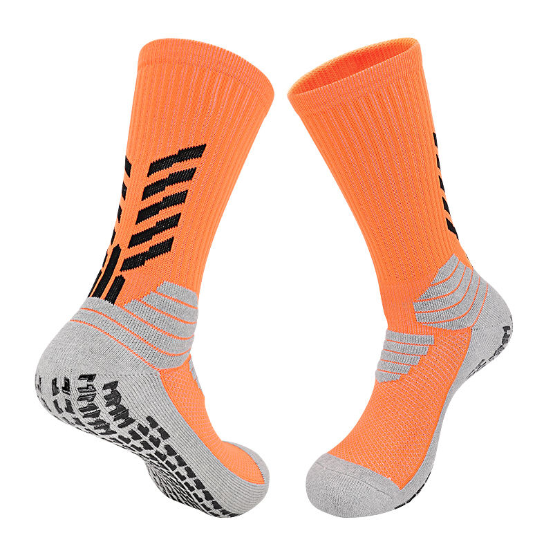 Fabriksanpassade sportgreppstrumpor Anti Slip Football Socks med anpassade logotyp Athletic Soccer Socks