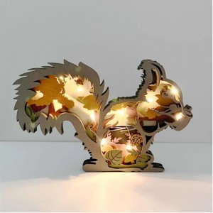 3D trätdjur ornament