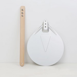 Trähandtag 7Inch Aluminium Pizza Turning Peel Pizza Turner Round Pizza Spatula Pizza Oven Accessories