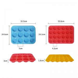 Icke -stick silikonmuffinspannor - formar för muffins och muffins, silikonbakningsformar, 12 -håls munkformar för bakning av keto -bagels, viktiga verktyg för fester och festivaler.