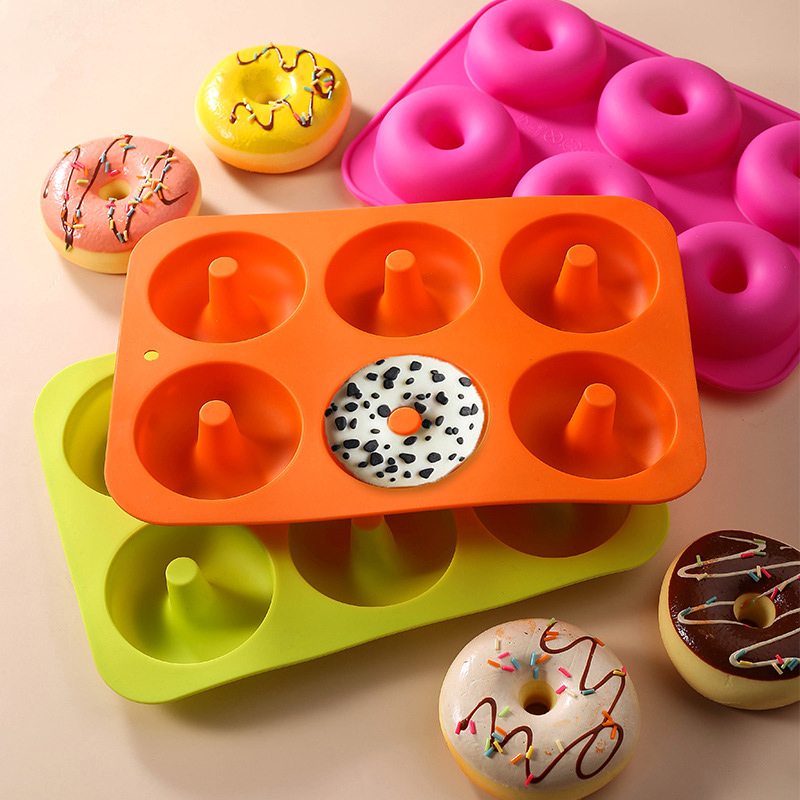 Silikon Donut -formar - Nonstick Silicone Donut Pan Set, Just Pop! Värmesbeständig, gör perfekta donutkakakakbaglar, BPA -fri, diskmaskin säker