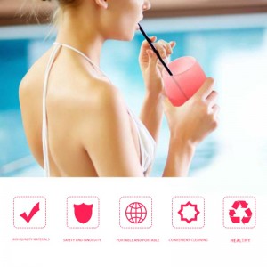 12 oz obrottsbara silikonvinsglas, återanvändbara sprängtäta vinglas för fester, camping, stränder och båtar, stamlösa silikonvinsglas, hippie humle,