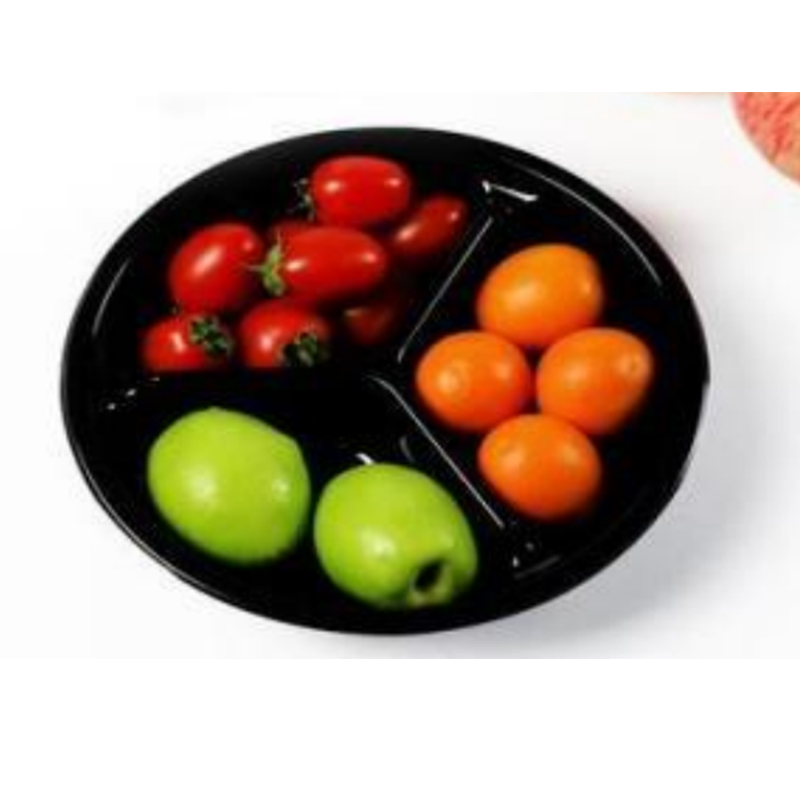 Tre-Compartment Fresh-cut Fruits Box Bottom 205*155*58 MM HJ-190