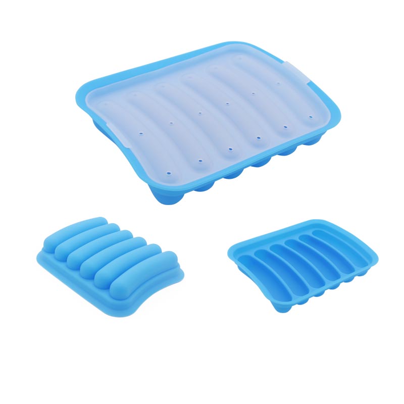 Nonstick silikonsalvformar för hemlagade korv, DIY -korv, BPA -fria, ugn och mikrovågsäker korvformar