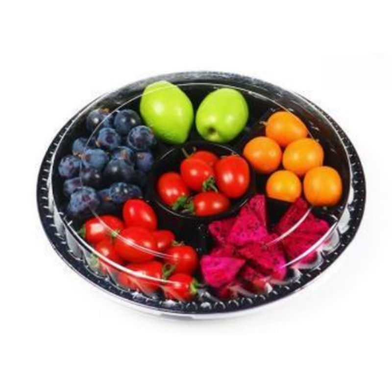 Sex-Compartment Fresh-cut Fruits Box Bottom 250*170*70 mm HJ-6F270