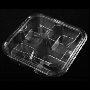 Fyra-Compartment Fresh-cut Fruits Box Lid 290*195*75 mm HJ-04l