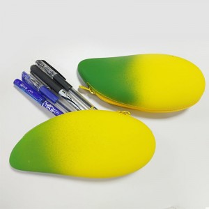 Söt silikon bananform Pencil Pouch Coin Pouch Key Pouch, Food Grad Silicone Waterproof and Surable
