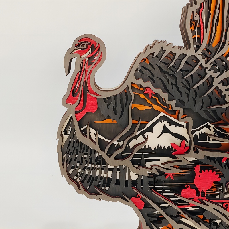 3D trädjur flamingo artefakt