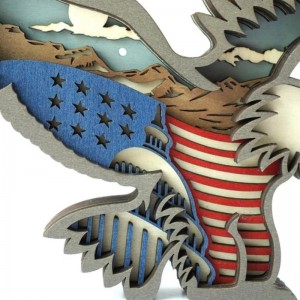 3d örn trähantverksdekoration