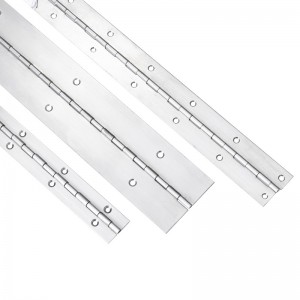 Anpassat långt gångjärn 201#304#tjocklek 0,8 mm rostfritt stål tjockt piano gångjärn kontinuerligt radskåp piano gångjärn