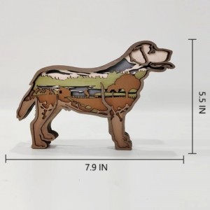 3d Labrador Animal Wood Craft Decoration