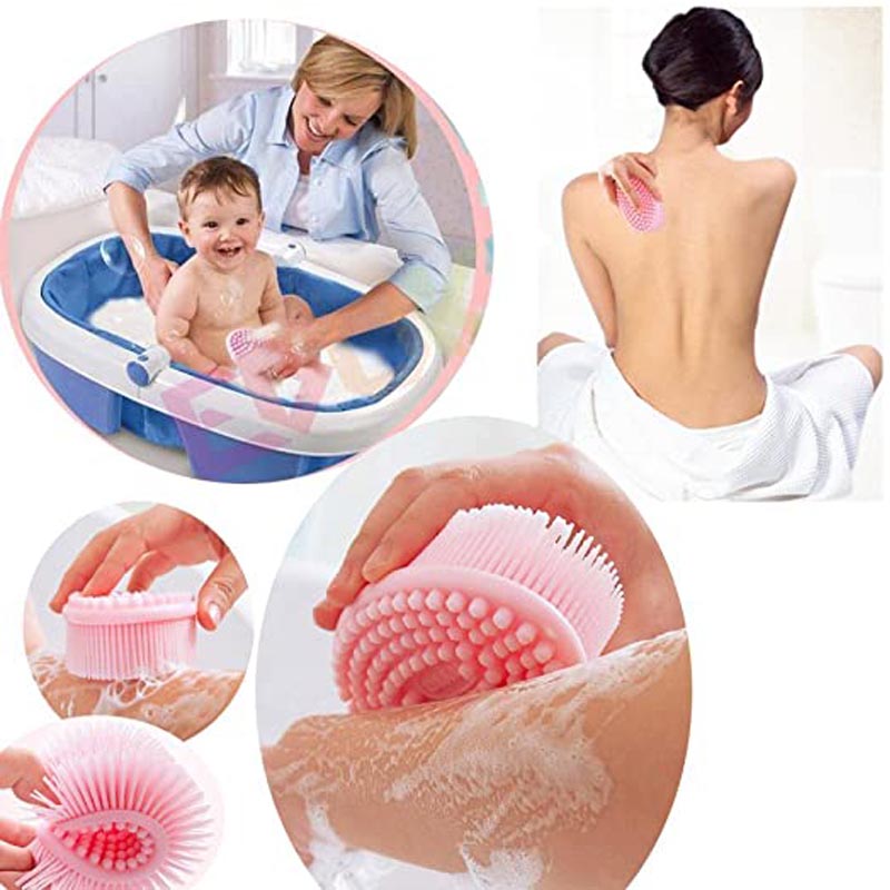 Silikon kroppskrubber loofah exfolierande kropp badborste loofah borste för känsliga barn kvinnor män alla hud